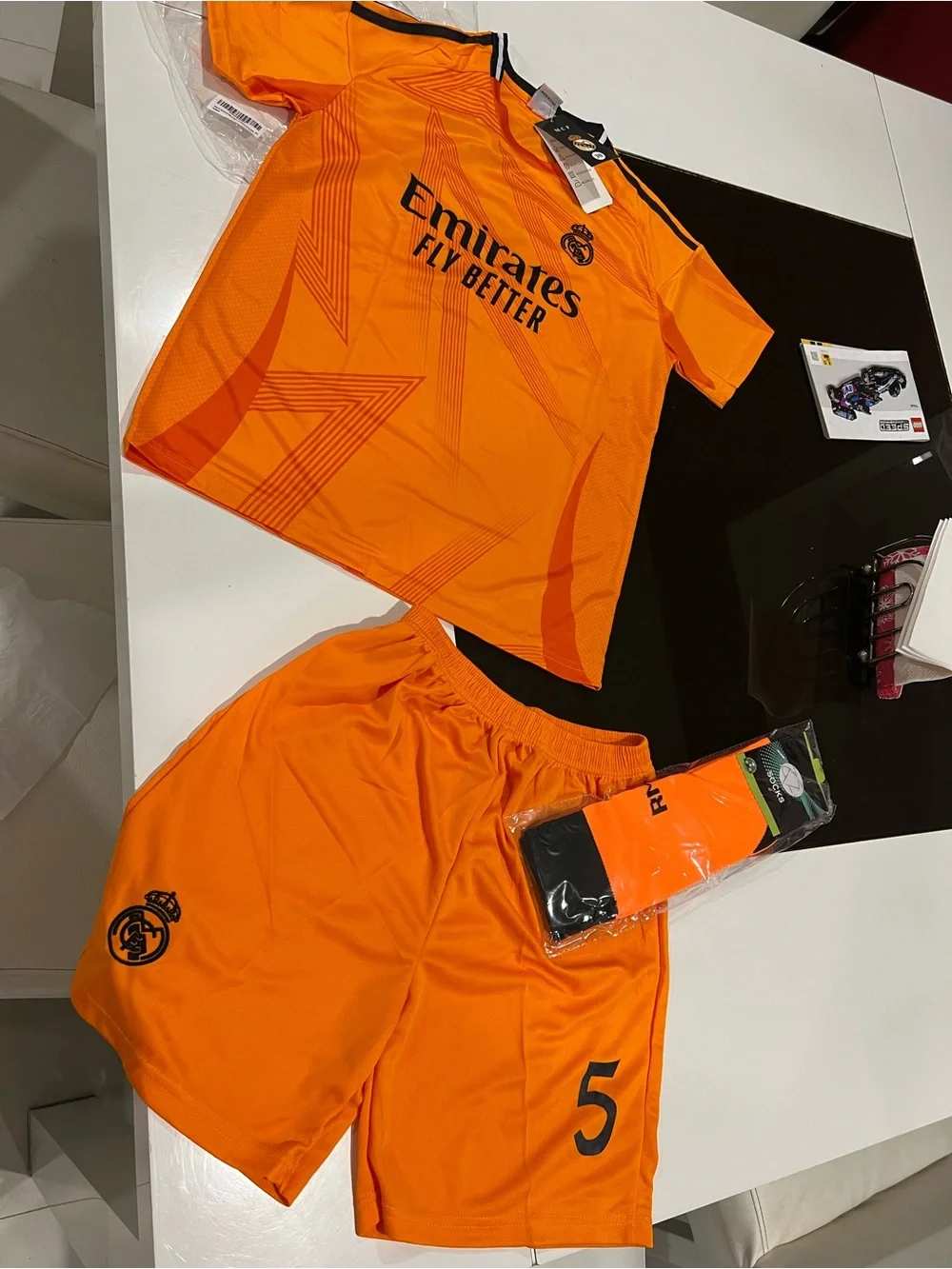Bellingham #5 Orange Soccer Jersey